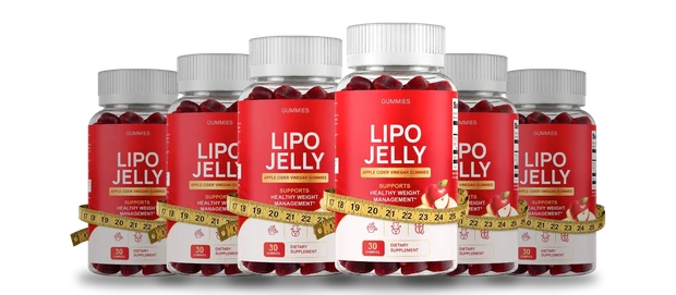 LipoJelly 6-bottle best-value apple cider vinegar gummy package